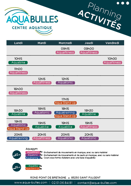 Planning Activité