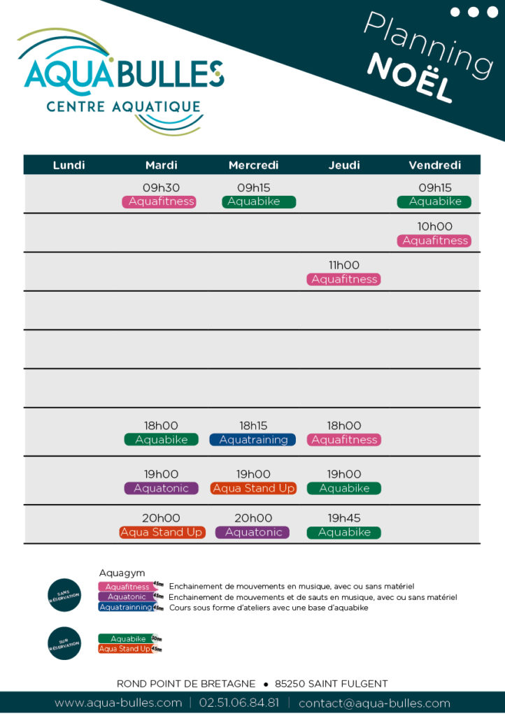 Planning activités noël