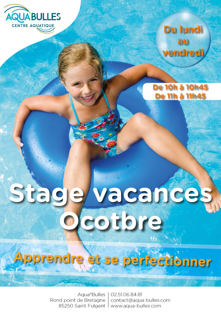 stages de natation vacances octobre